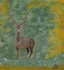 Pogled  (Akvarel, 24x26 - 2020) - France Smrkolj